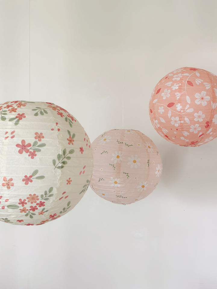 Pastel Blossom Paper Lanterns (set of 3)