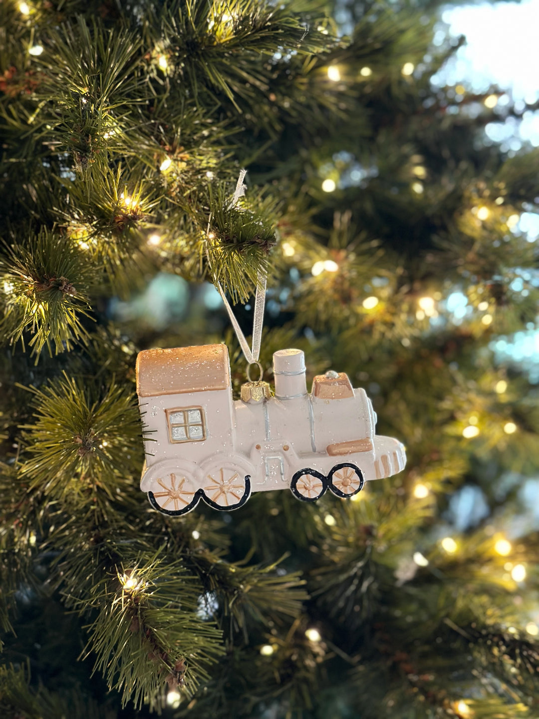 Golden Express Train Ornament