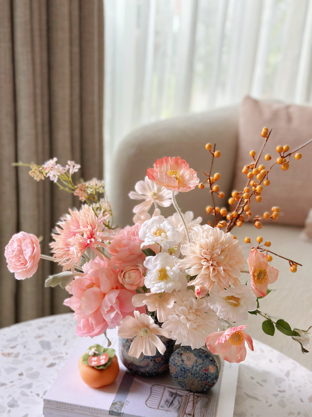 Radiant Bloom in Oriental Jar (1-sided)