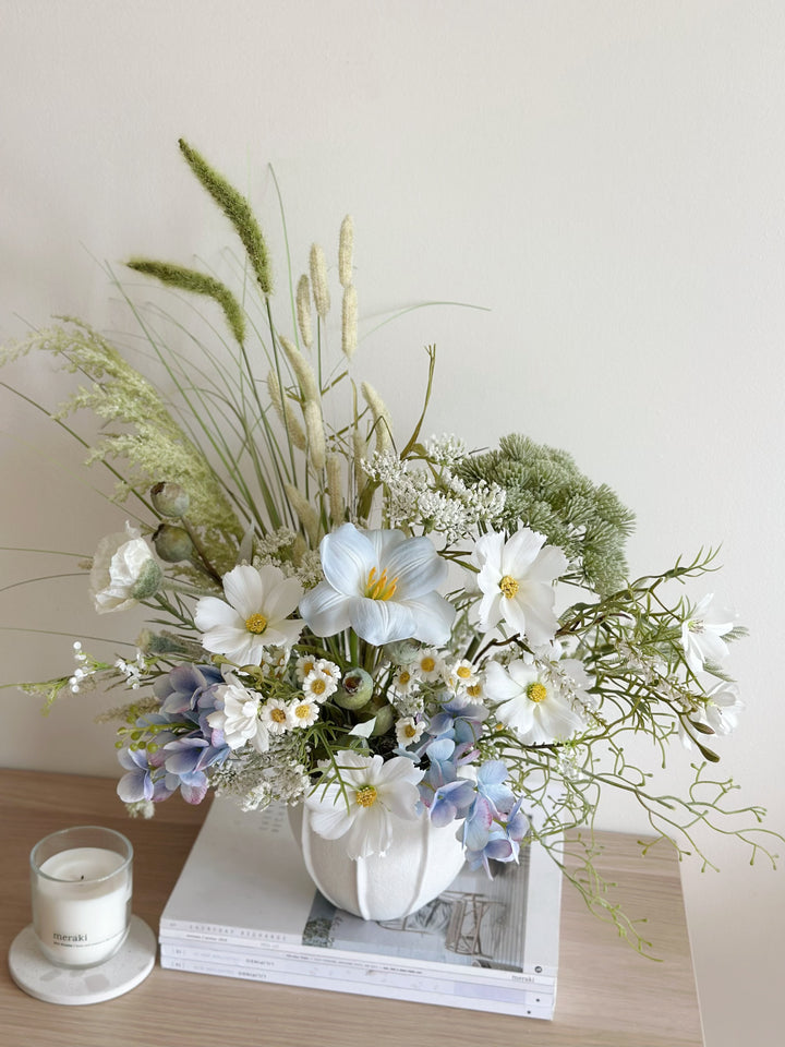 Cloud Kissed Wildflower Garden In The Pot (1-sided)