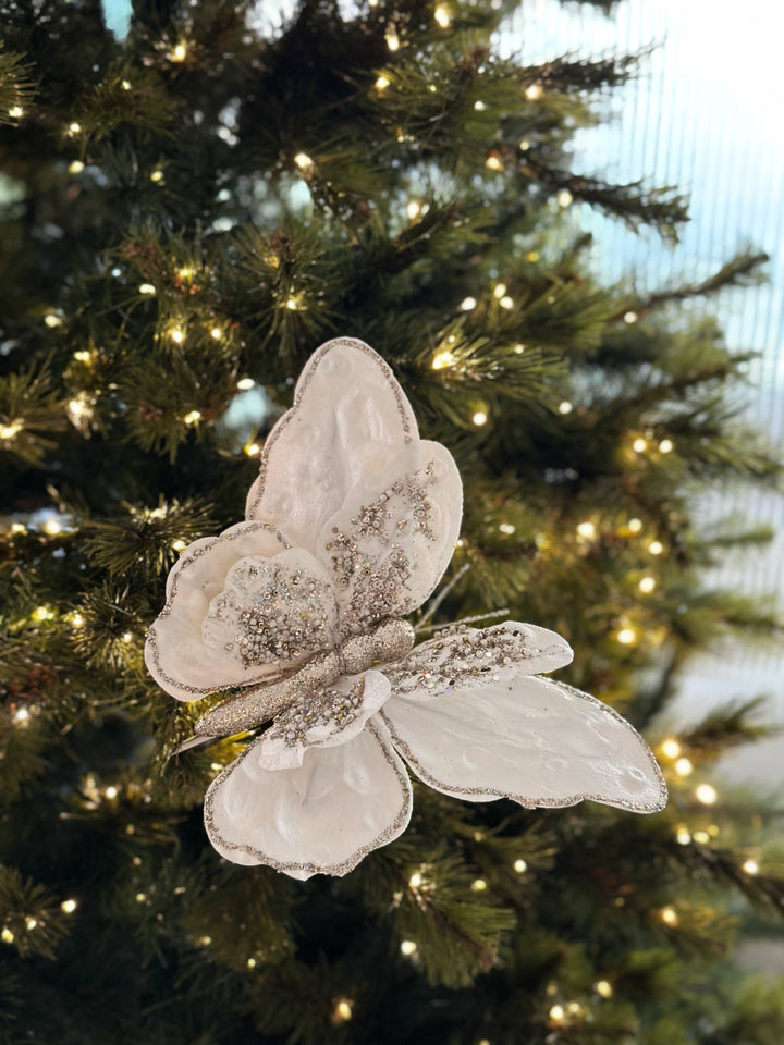 Enchanted Winter Butterfly Clip Ornament