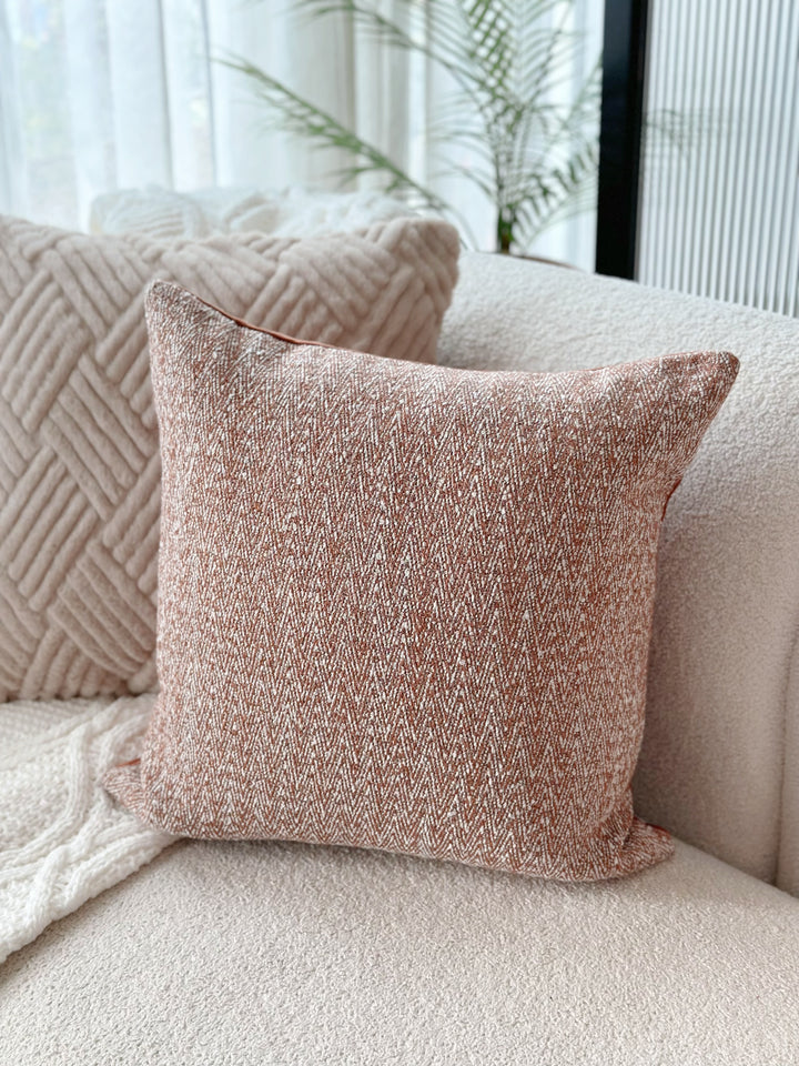 Rustic Cheveron Textured Cushion Cover