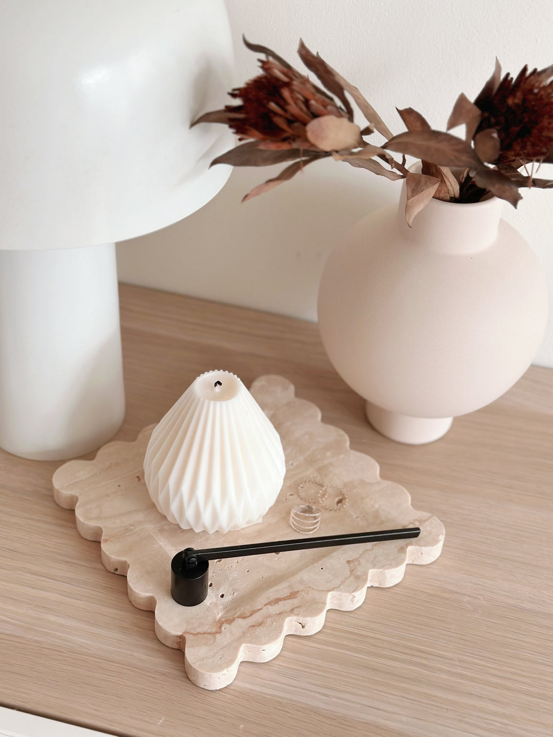 Travertine Elegance Vanity Tray