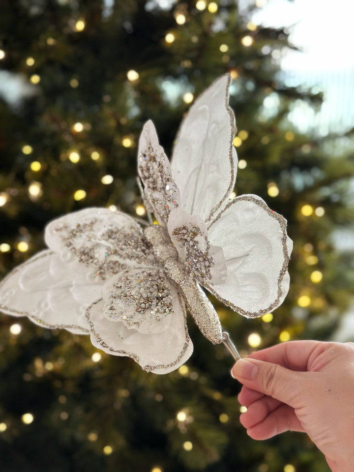 Enchanted Winter Butterfly Clip Ornament