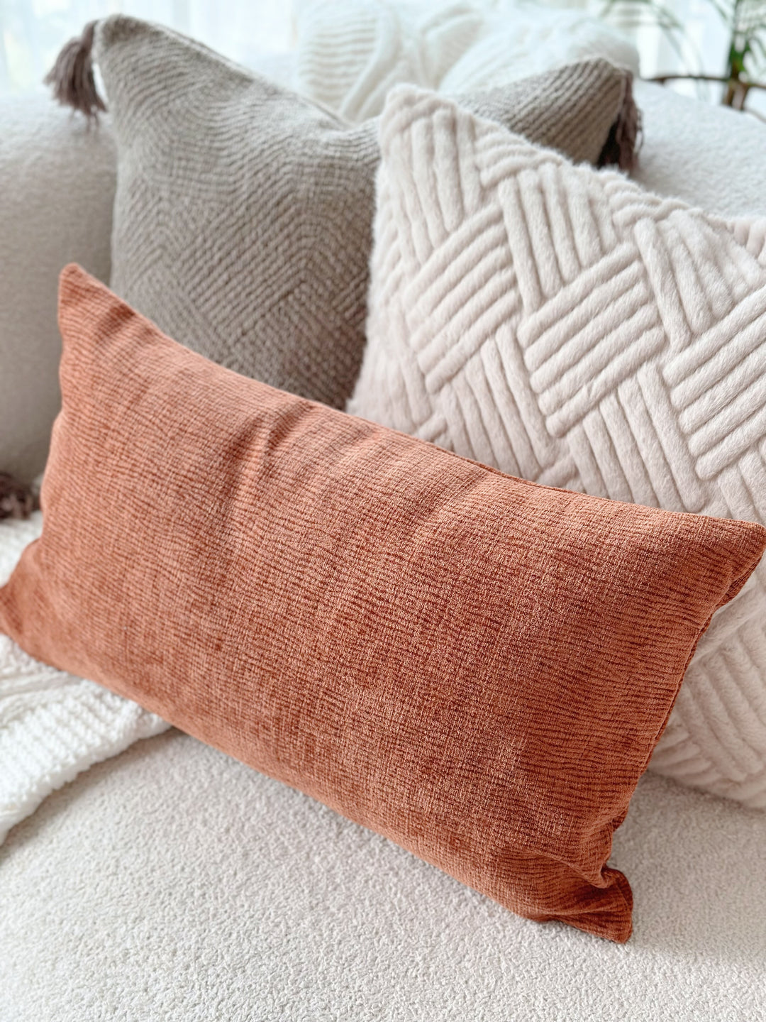 Rustic Warmth Waist Cushion Cover