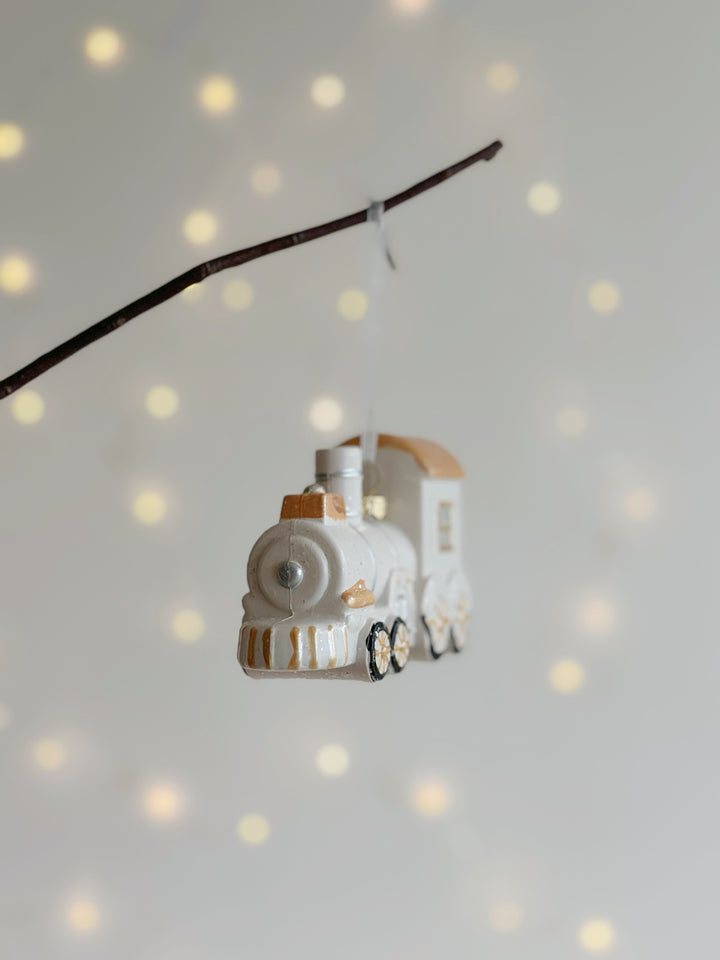 Golden Express Train Ornament