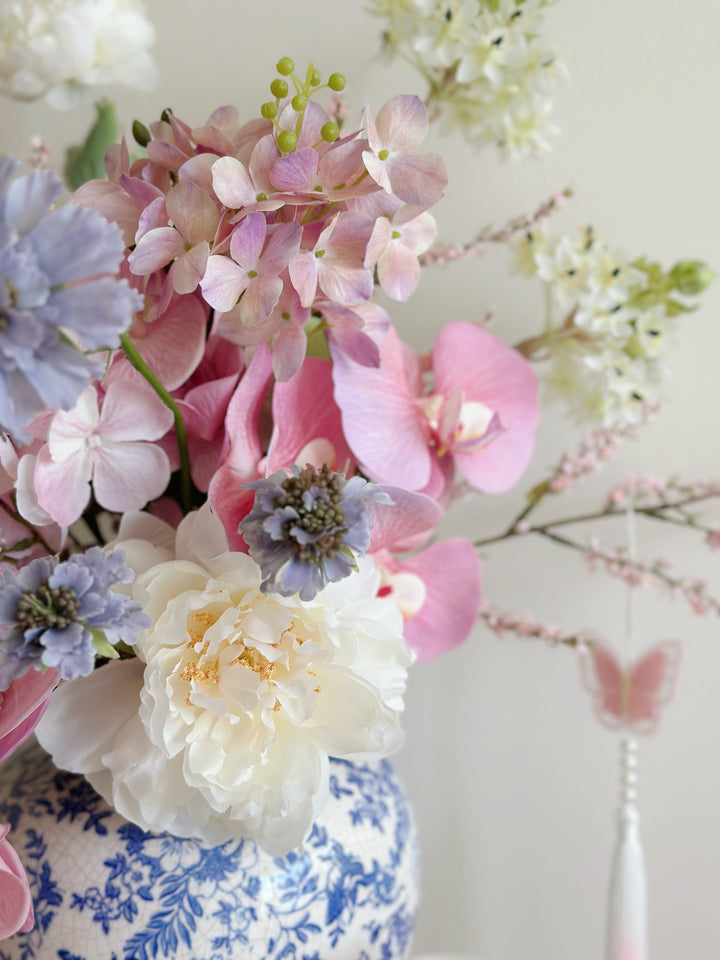 Spring Radiance in Sapphire Blossom Vase (front facing)