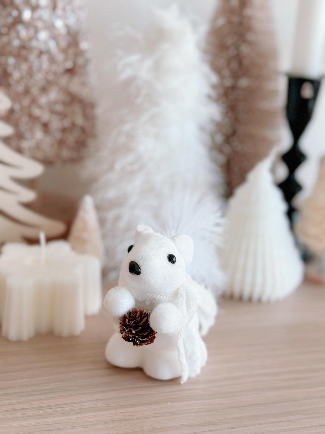 White squirrel ornament