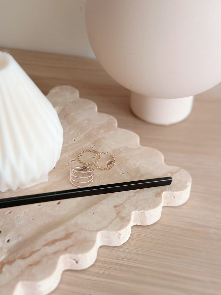 Travertine Elegance Vanity Tray