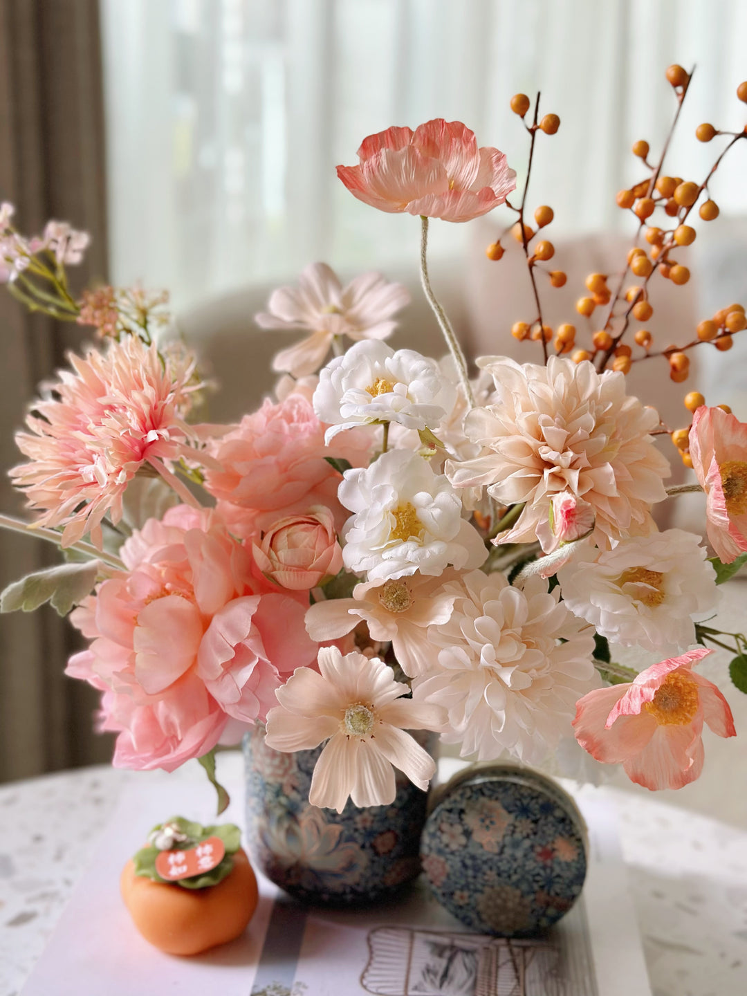 Radiant Bloom in Oriental Jar (1-sided)