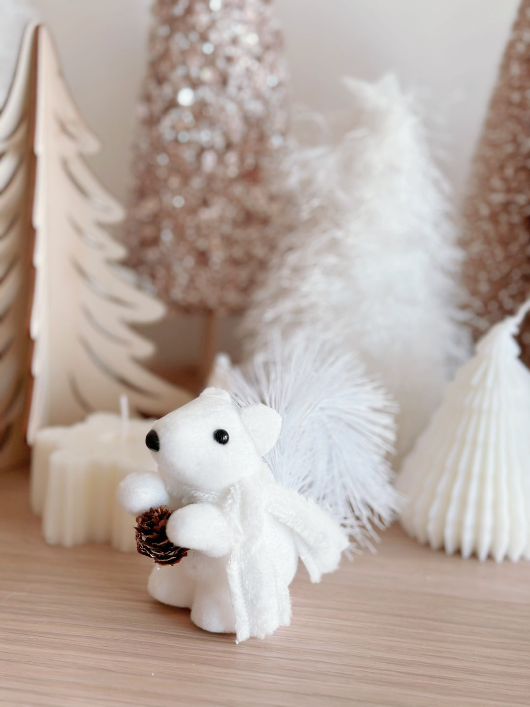 White squirrel ornament