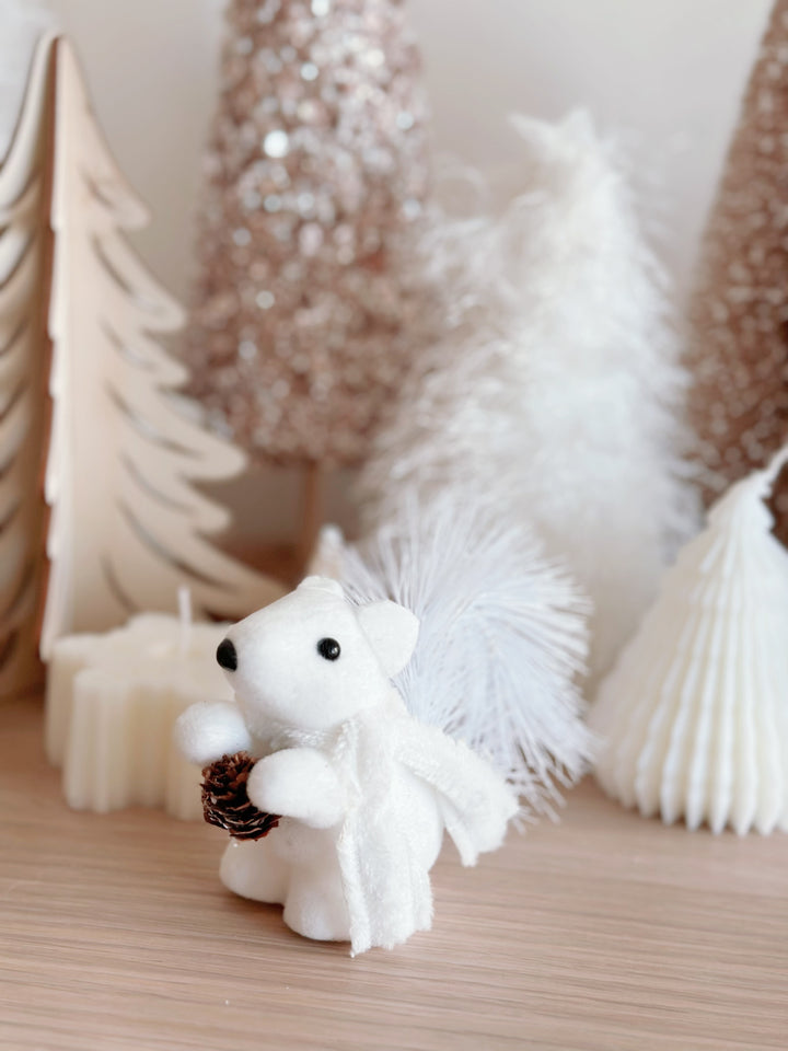 White squirrel ornament