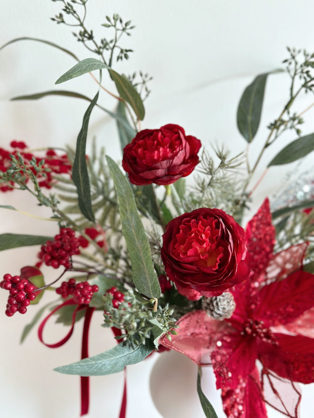 Crimson Elegance in Vase (front facing)