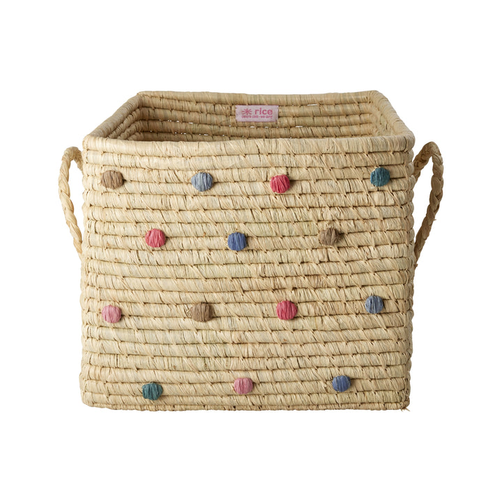 A New Year Minute Raffia Basket with Handles