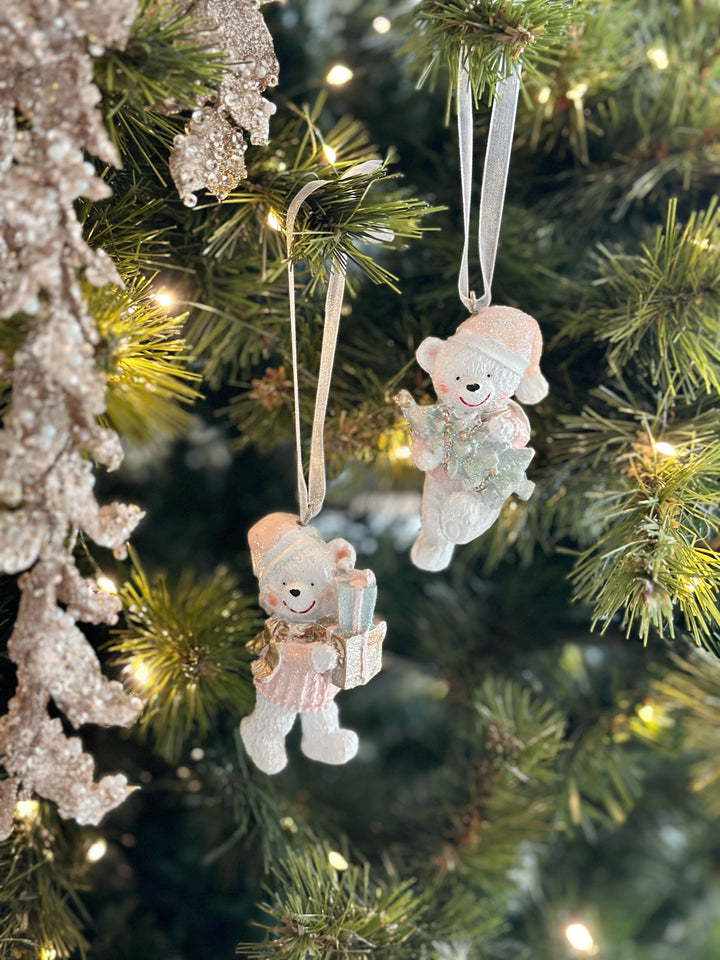 Twinkle & Cheer Bear Ornaments (set of 2)