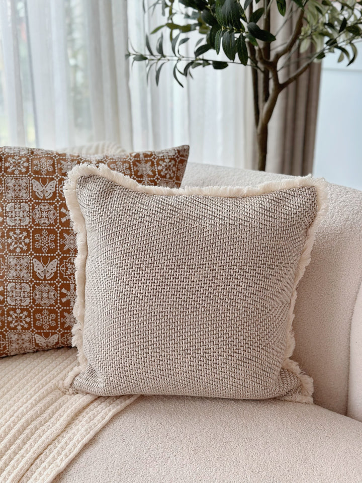 Fringed Texture Cushion Cover