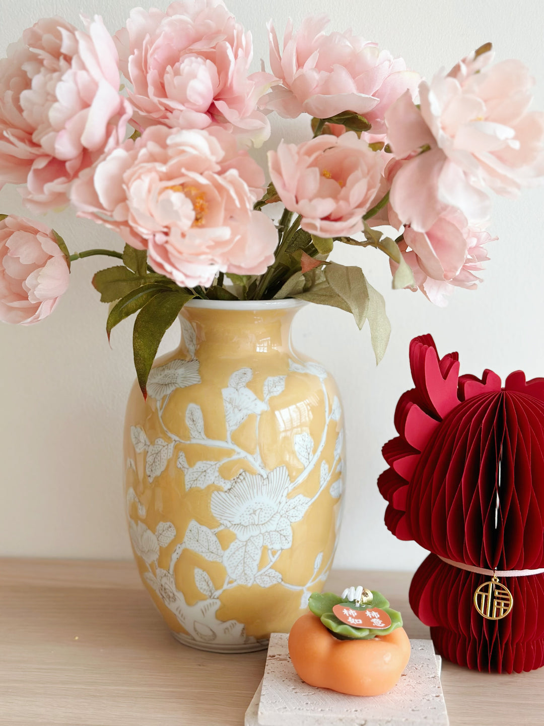 Sunlit Blossom Oriental Porcelain Vase