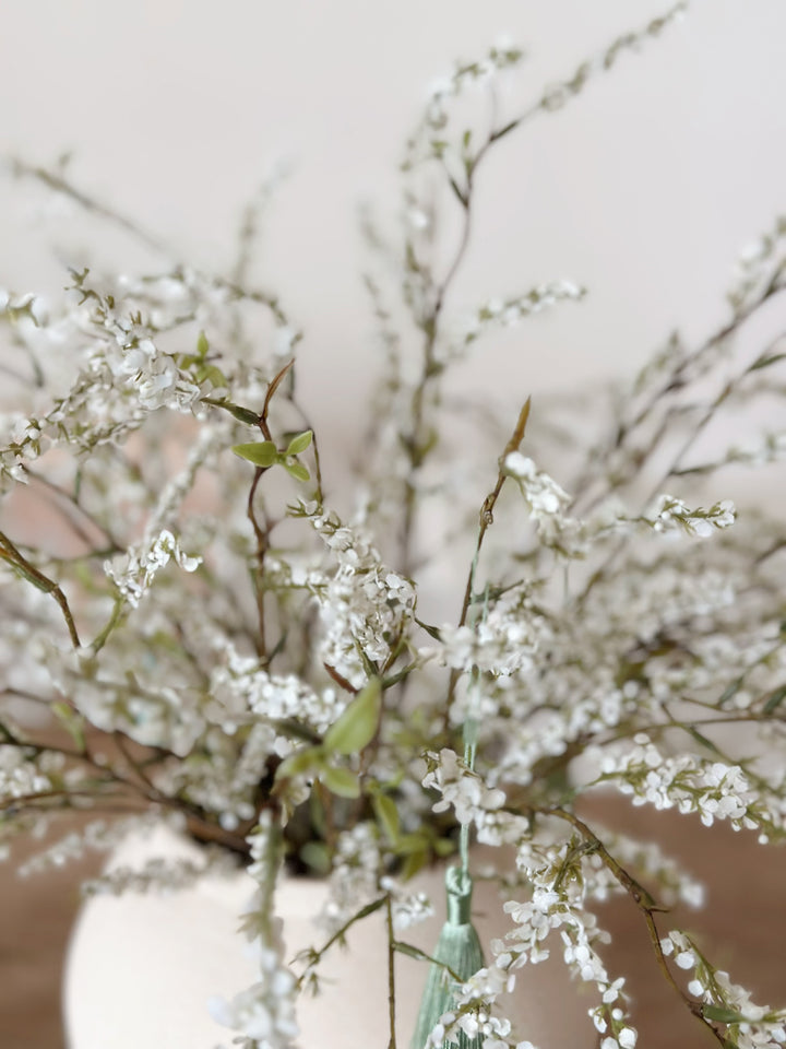 Snowy Willow Festive Charm in Vase