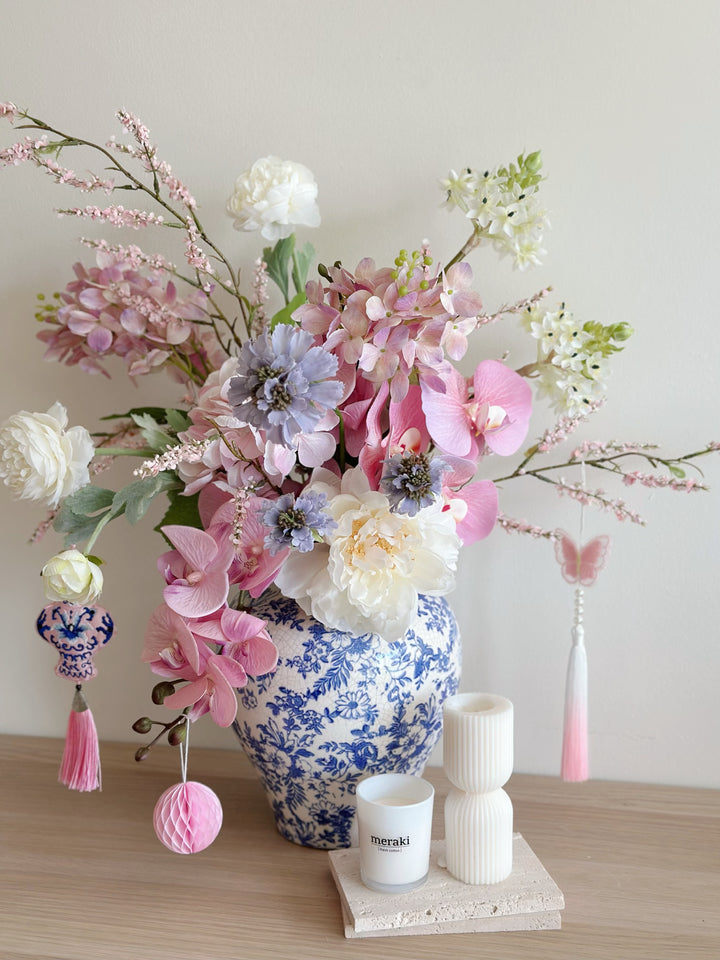 Spring Radiance in Sapphire Blossom Vase (front facing)