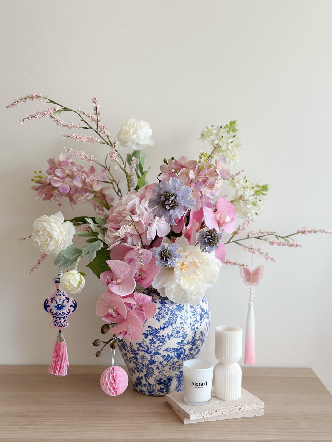 Spring Radiance in Sapphire Blossom Vase (front facing)