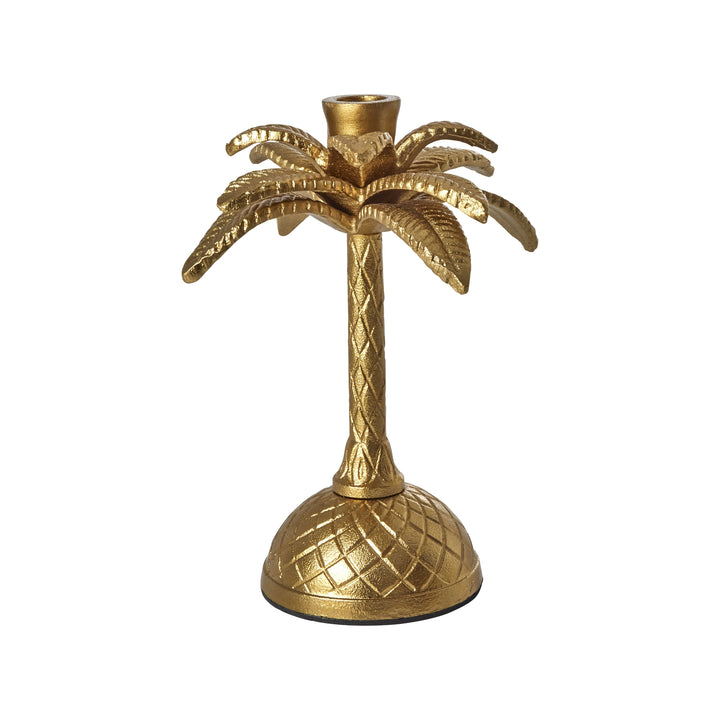 Large Palm Tree Metal Candleholder