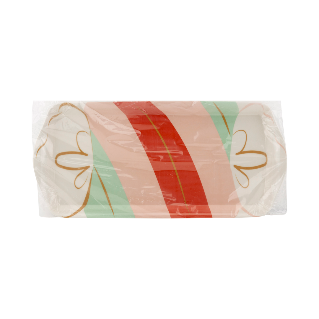 Candy Cane Lane Bamboo Melamine Tray