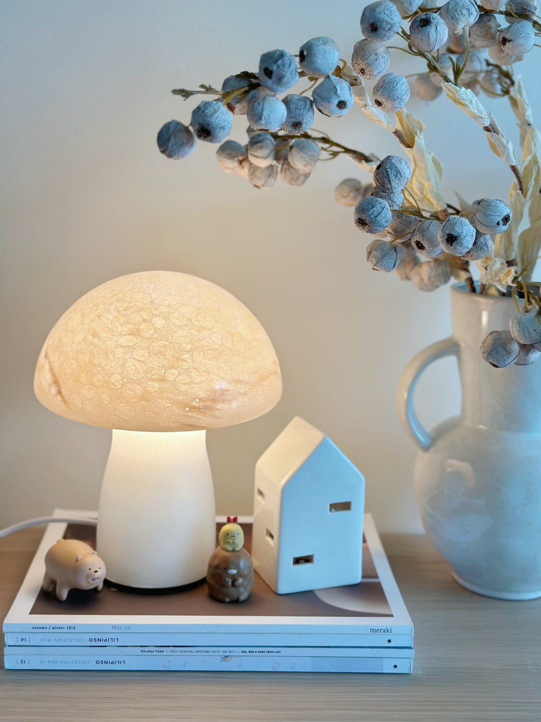 Speckled Enchanted Glow Mushroom Table Lamp