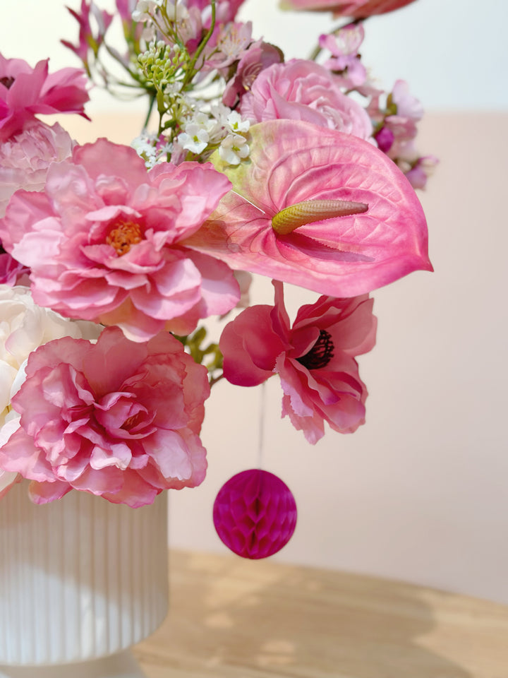 Fuchsia Fortune: Grand Pink Display In the Pot (1-sided)