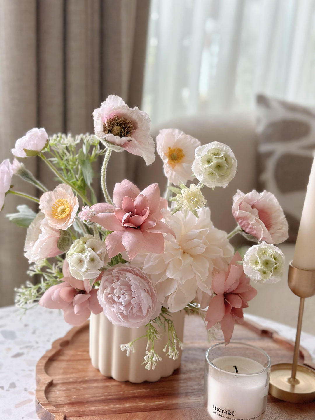 Pastel Blooms In The Pot (1-sided)