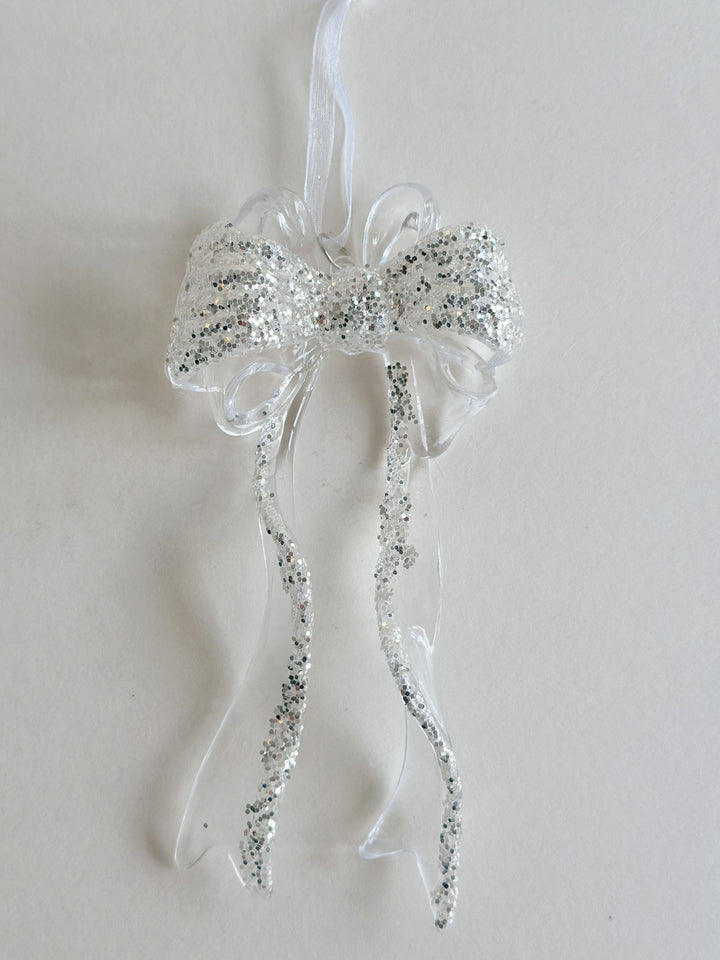 Sparkly Crystal Bow Ornament