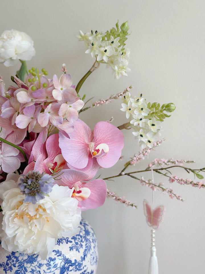 Spring Radiance in Sapphire Blossom Vase (front facing)