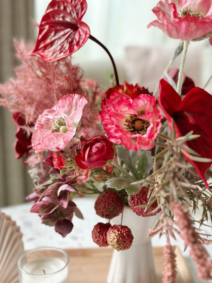 Crimson Lychee Grace in the Vase (2-sided)