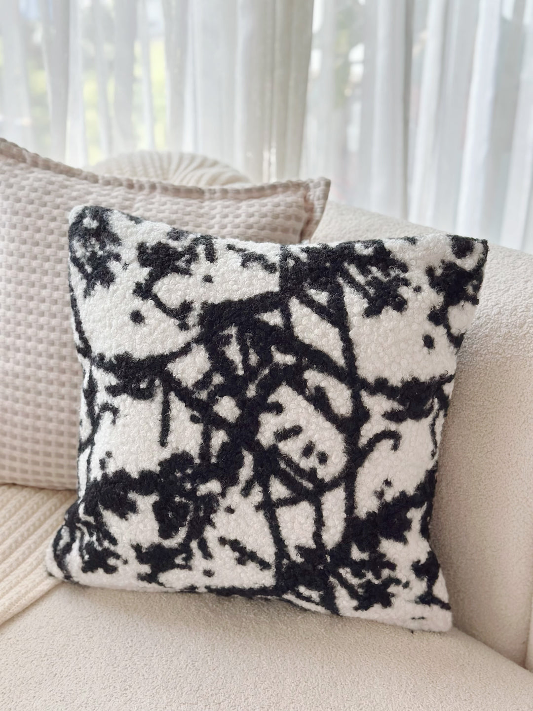 Midnight Brushstroke Cushion Cover