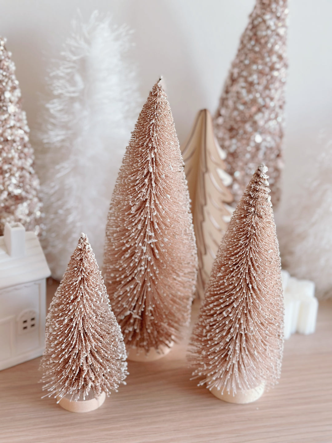 PRE-ORDER (21-27 Nov): Snowy Effect Warm Brown Christmas Tree (set of 3)