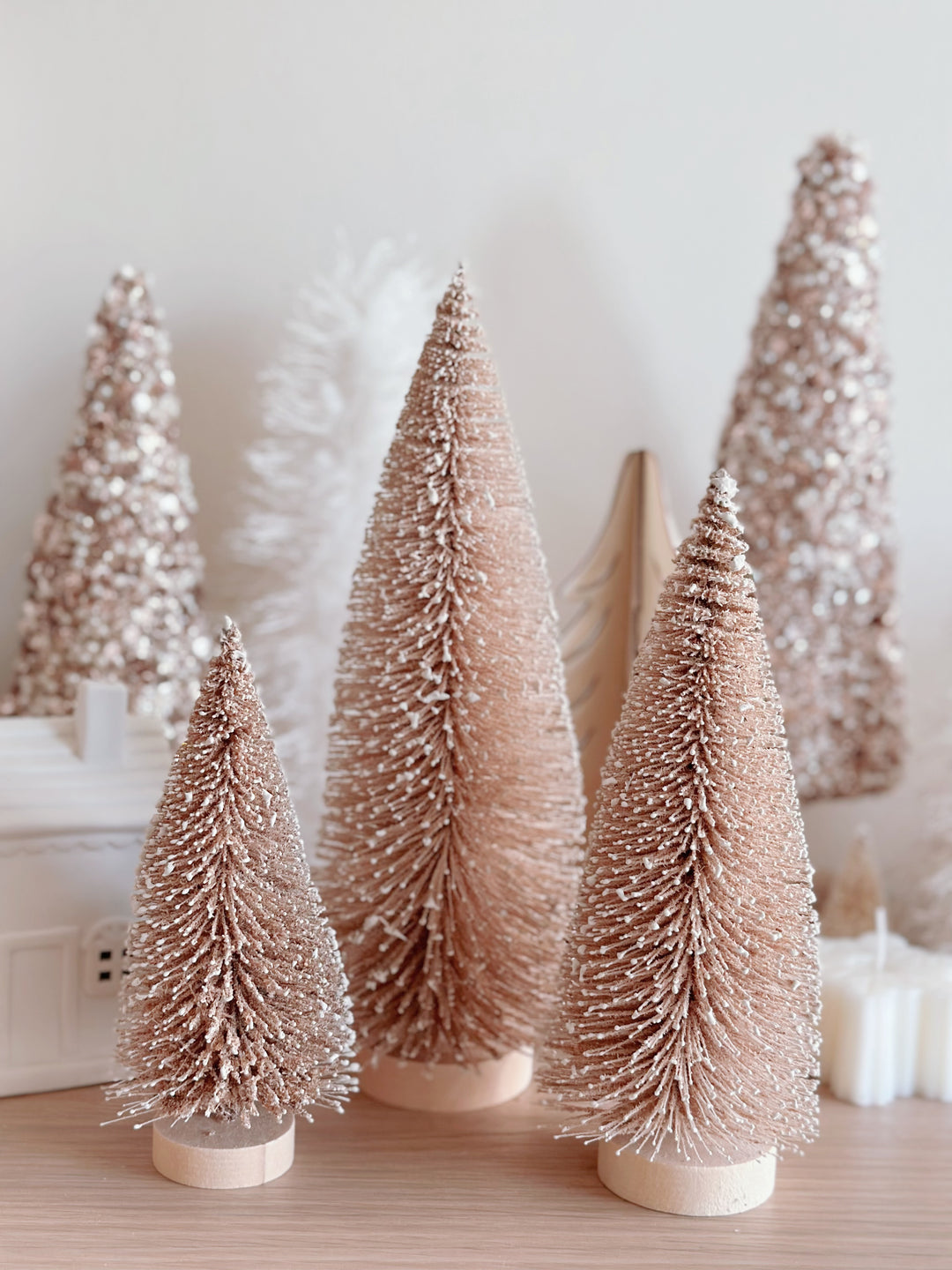 PRE-ORDER (21-27 Nov): Snowy Effect Warm Brown Christmas Tree (set of 3)