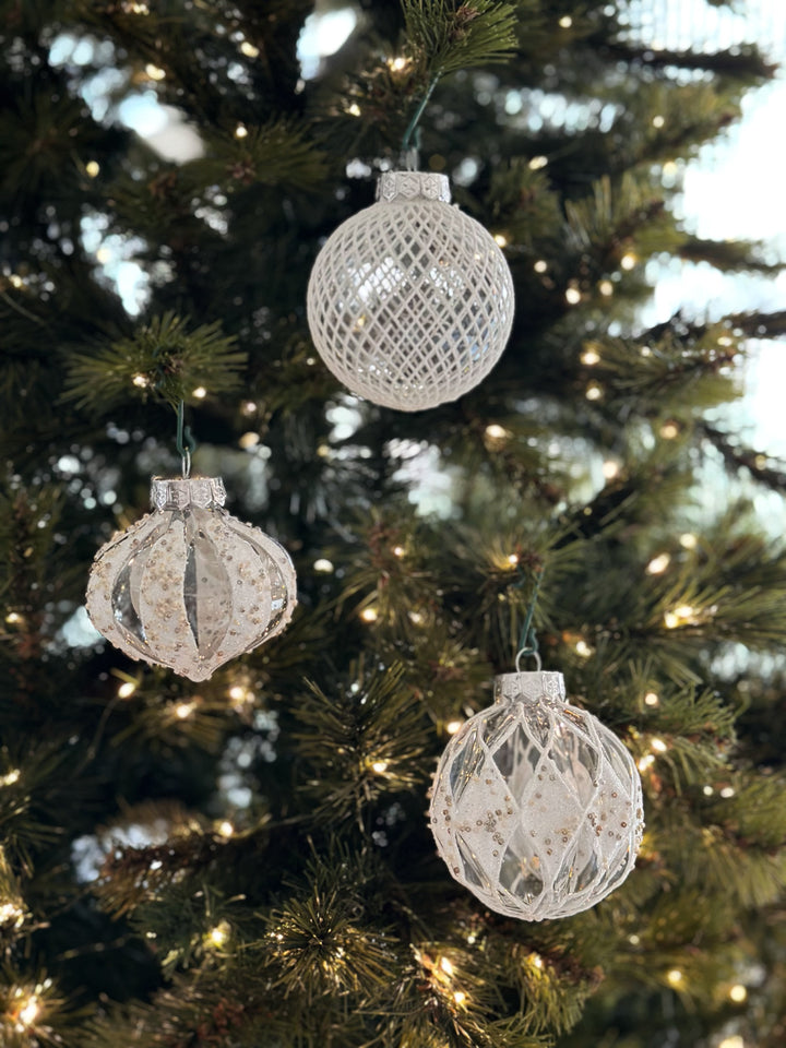 PRE-ORDER (21-27 Nov): Frosted Elegance 8cm Bauble Set (set of 9)