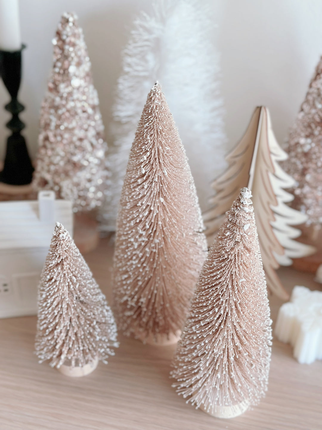 PRE-ORDER (21-27 Nov): Snowy Effect Warm Brown Christmas Tree (set of 3)