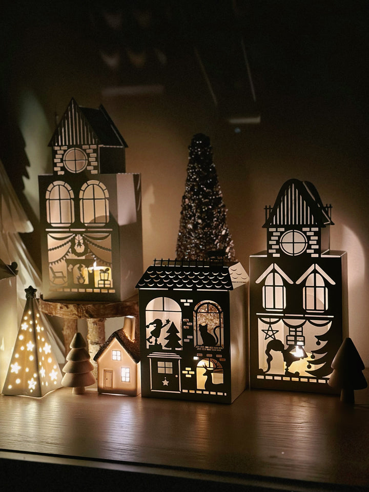 PRE-ORDER (3-9 Dec): Whimsical Christmas Village Tealight Houses (4 options)