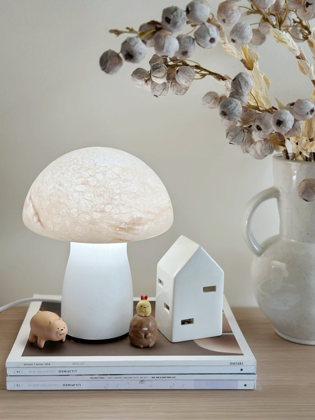 Speckled Enchanted Glow Mushroom Table Lamp