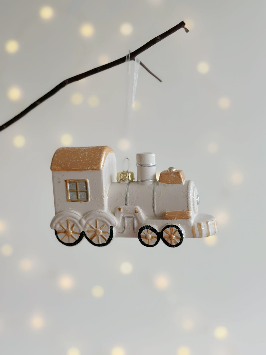 Golden Express Train Ornament