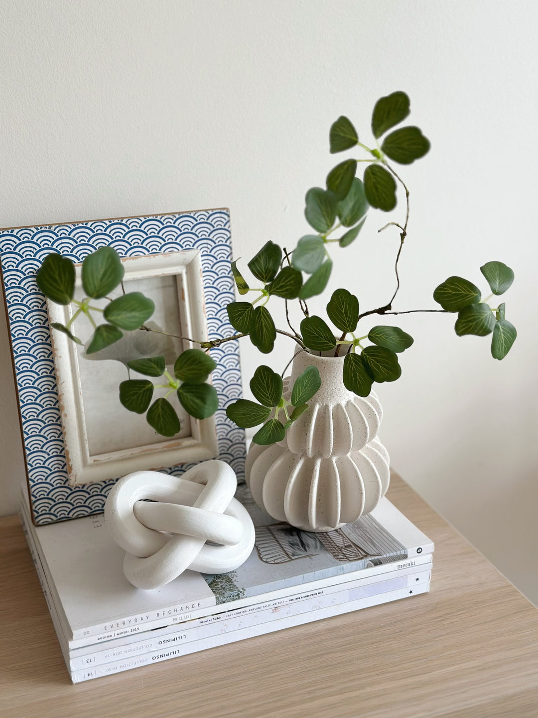 Petal Form Stoneware Vase