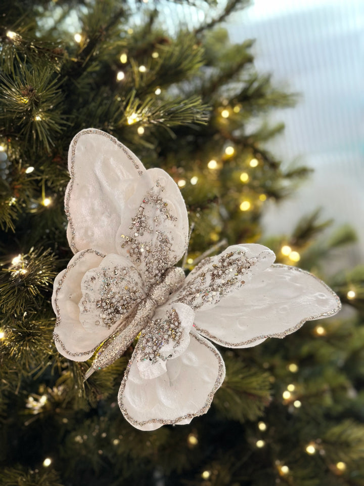 Enchanted Winter Butterfly Clip Ornament