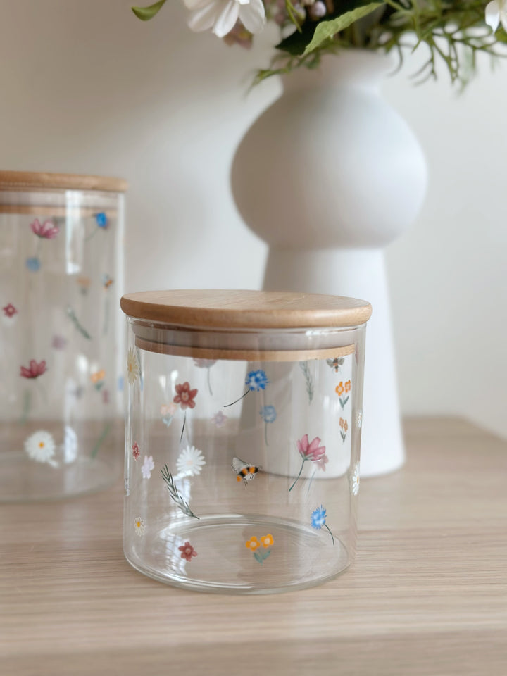 Meadow Bliss Glass Jar Set (set of 3)