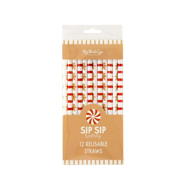 Gingerbread Reusable Straws