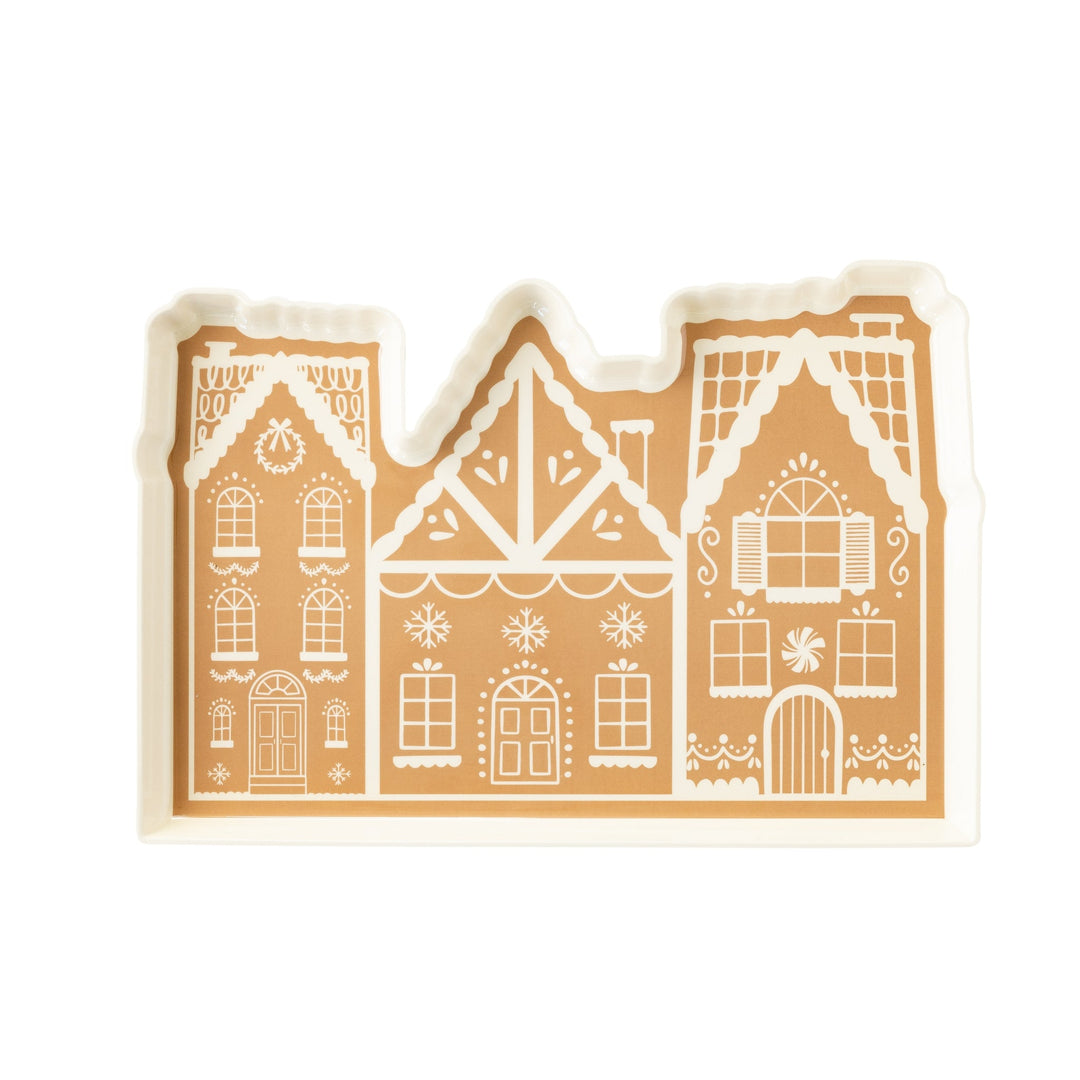 Gingerbread House Shaped Melamine Tray