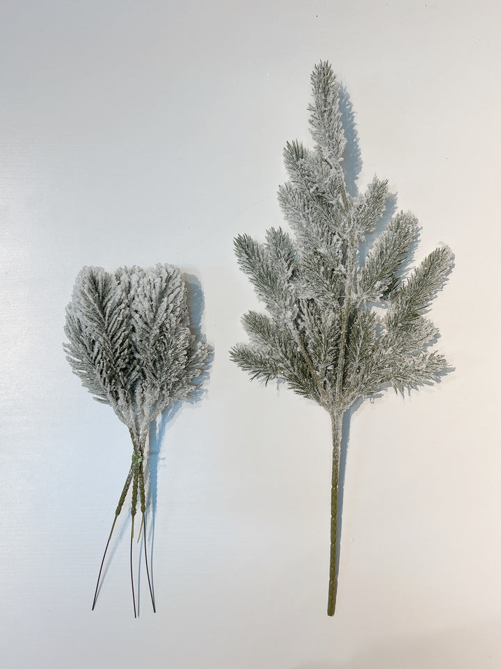 Snowy Glittery Needle Branches (2 sizes)