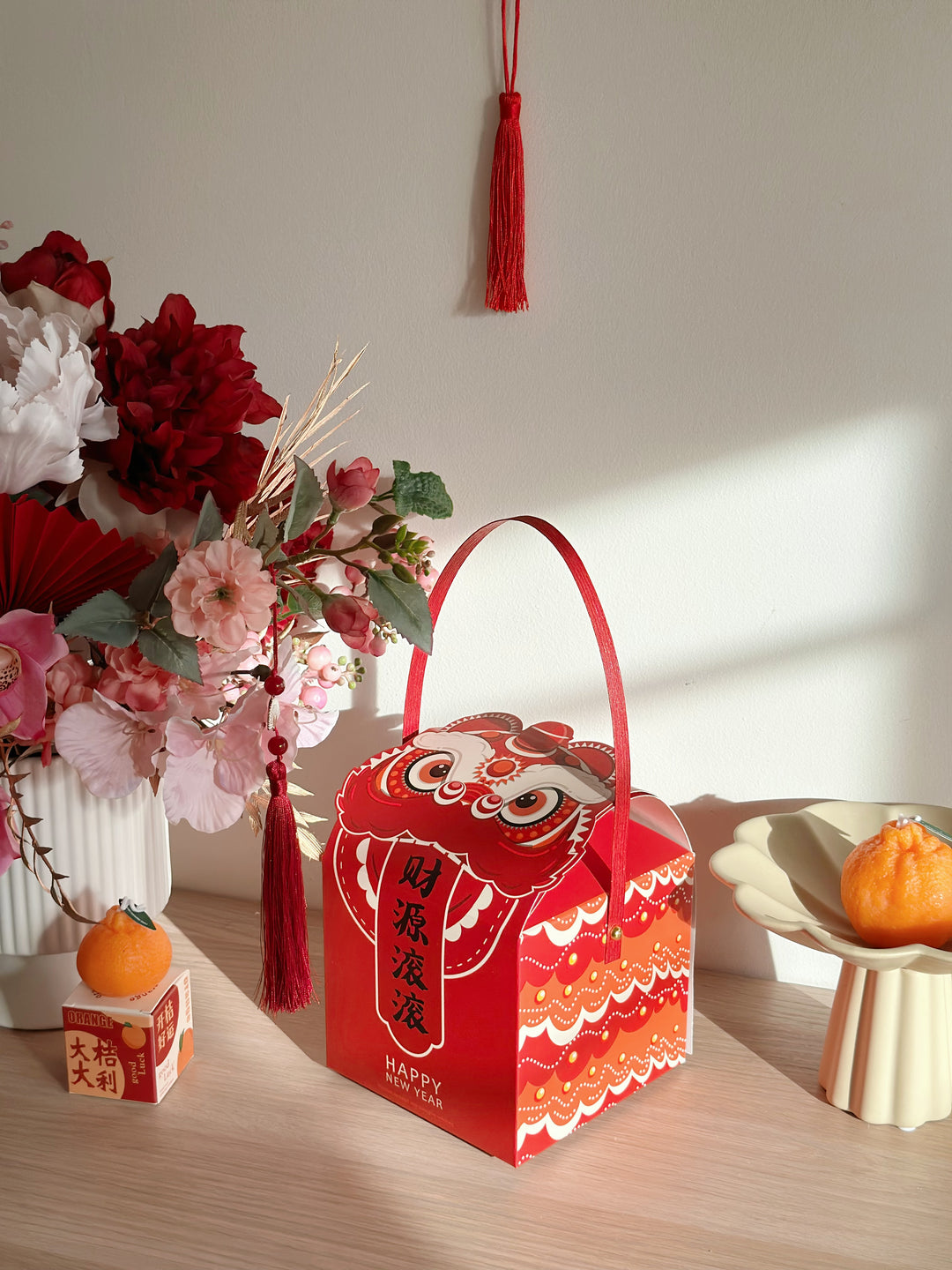 Lion Dance Prosperity CNY Gift Bag (set of 2)