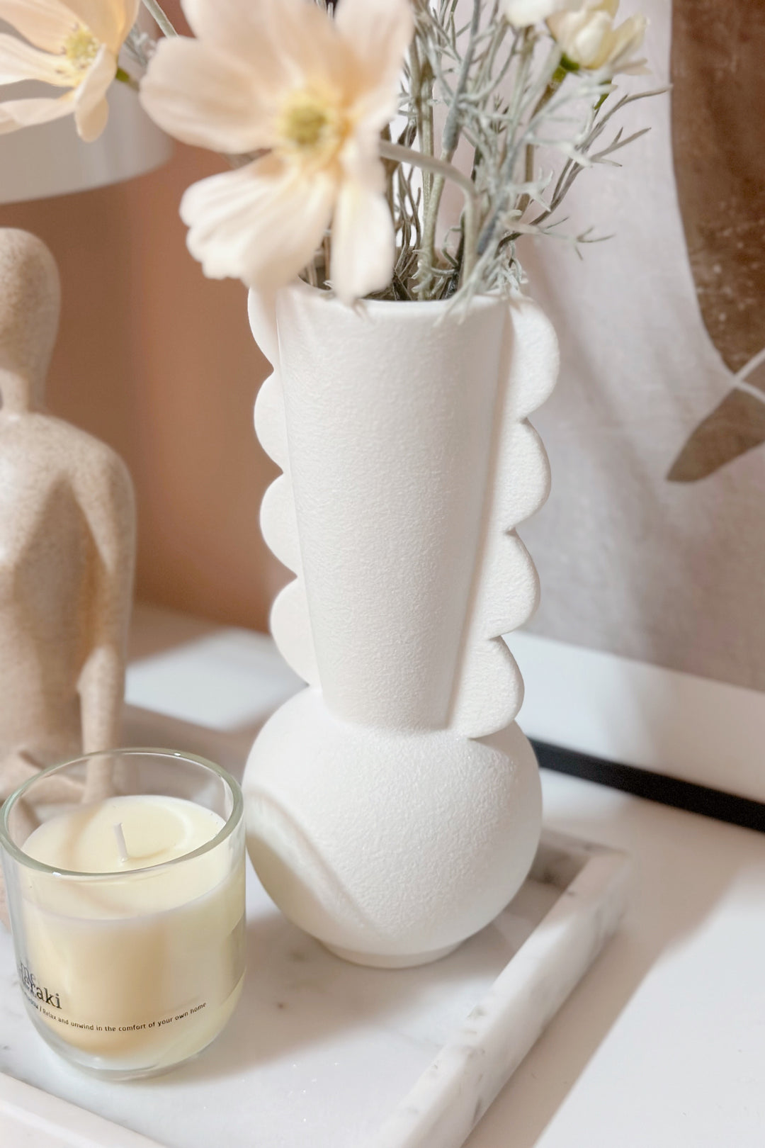 Raw Scalloped Edge Vase