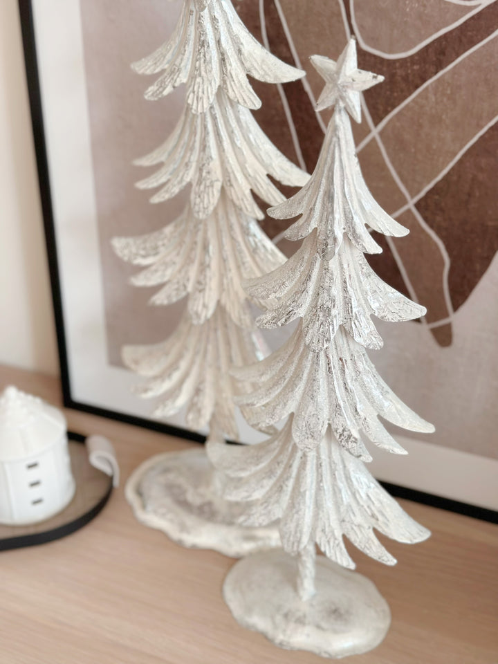 Shimmering Snowdrift: Metallic Pine Christmas Trees (3 options)