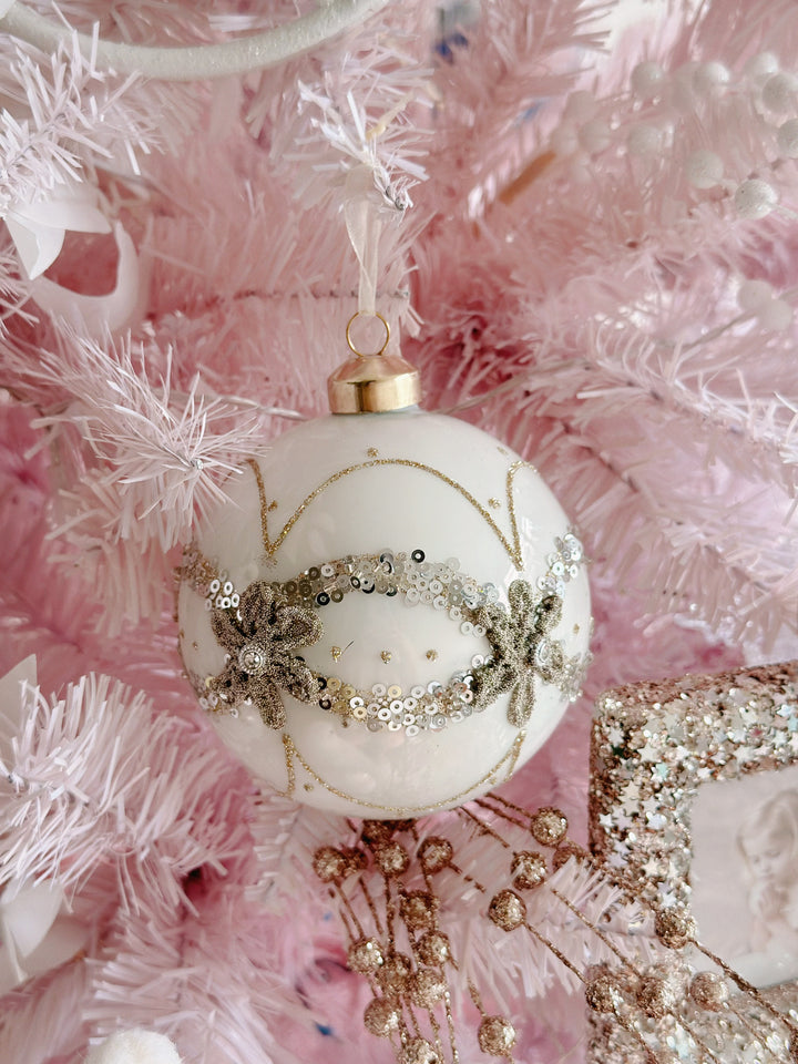 Champagne Elegance Glass Baubles (2 options)